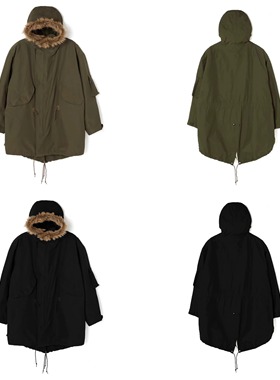 特价不退换N.hoolywood24SS余文乐日系机能宽松M-48连帽大衣