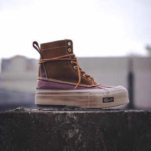 VSVM 日系复古做旧硫化真皮马丁靴厚底增高猎鸭靴男 飞行员 工装