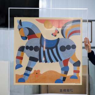 亚克力透明丝巾框装 90丝巾裱画双层画框晶透相框挂墙 裱无损安装