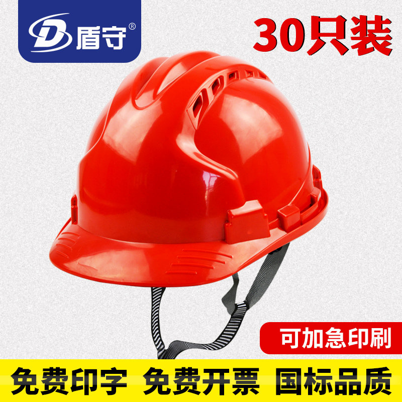 盾守只安全帽工地加厚建筑施电工劳保领导盔男透气