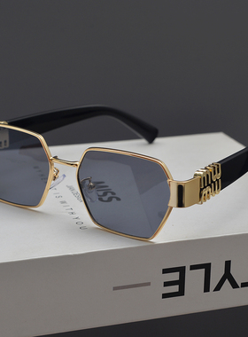 欧美复古多边形字母嘻哈太阳眼镜