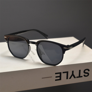 夏季新款欧美多边形小方框米钉太阳眼镜圆脸男女骑行驾驶嘻哈墨镜