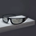 Black framed silver mercury