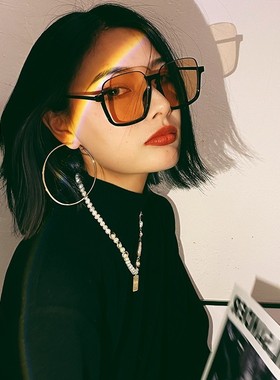 御米眼镜防晒遮阳方形复古女士