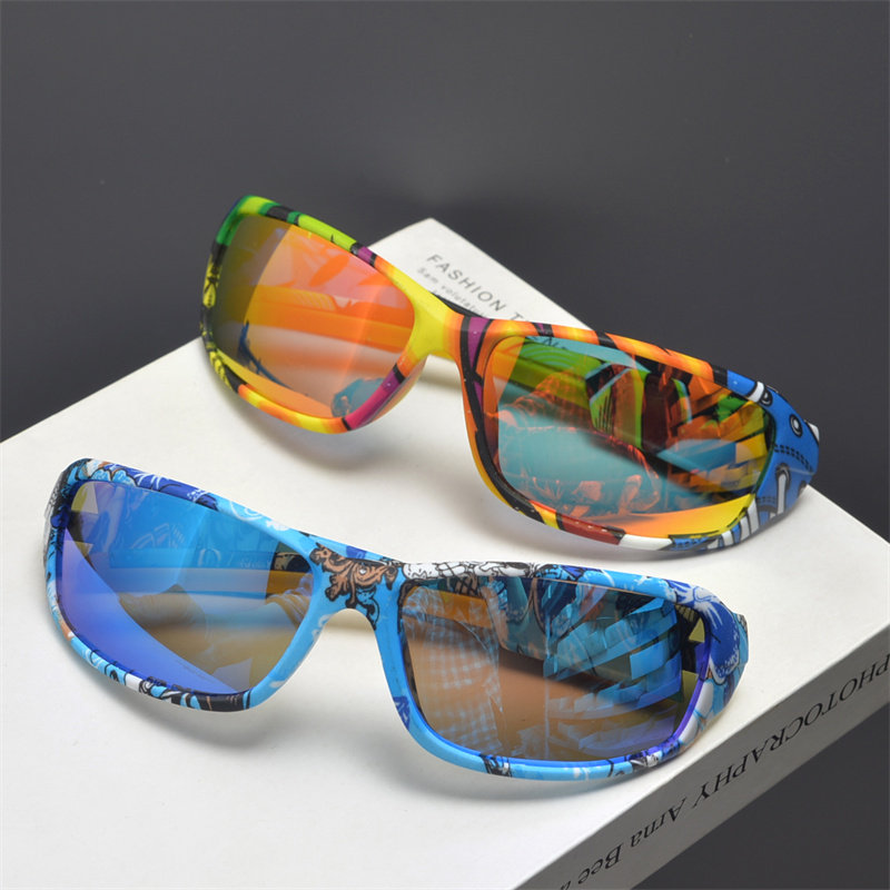 赛博朋克未来科技感炫酷迷彩色太阳眼镜男女潮人户外骑行偏光墨镜
