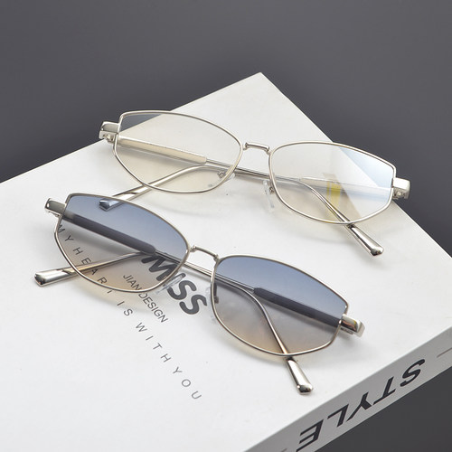 欧美复古金属朋克风多边形太阳镜