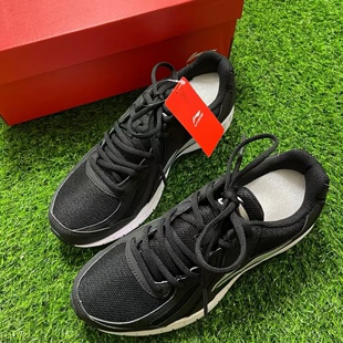 男鞋 休闲纯黑网面轻便透气减震舒适休闲鞋 慢跑运动鞋 李宁跑步鞋