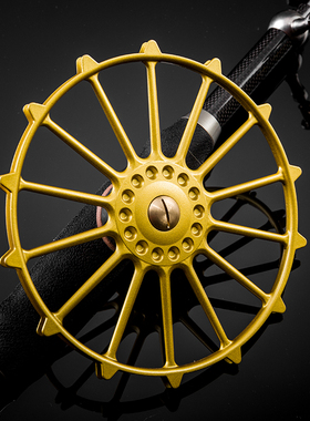 户外打甲鱼枪八卦轮手拨轮一体盘甲鱼竿甲鱼盘线轮远投轮手工线轮