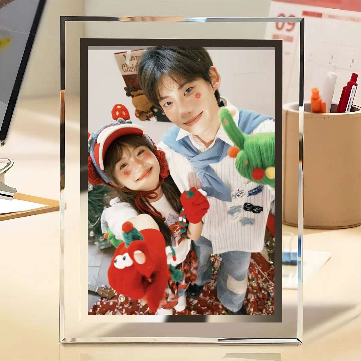 情侣相框diy定制情人节结婚纪念礼物送女男友老公老婆生日洗照片