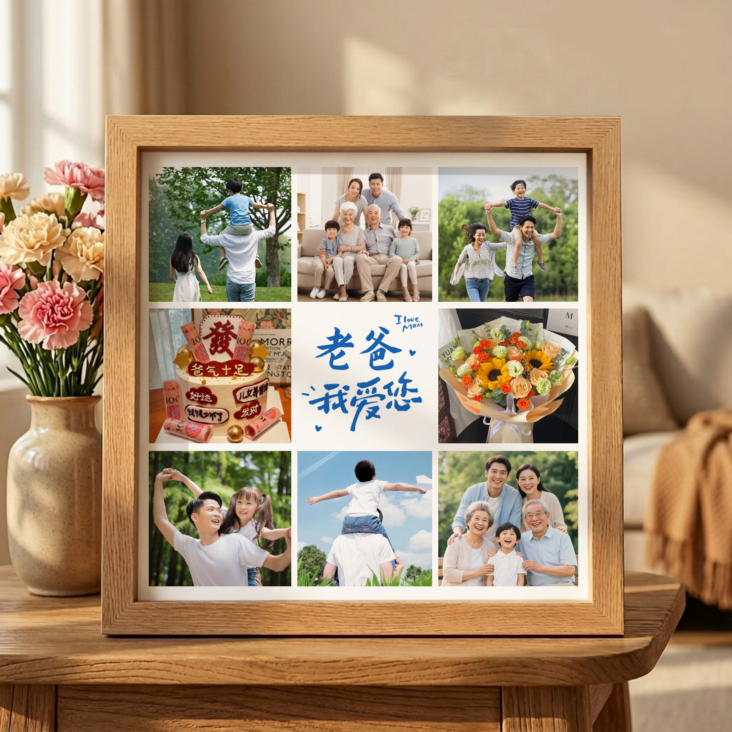 母亲节礼物实用送给妈妈适合送婆婆60岁生日礼物惊喜照片定制相框