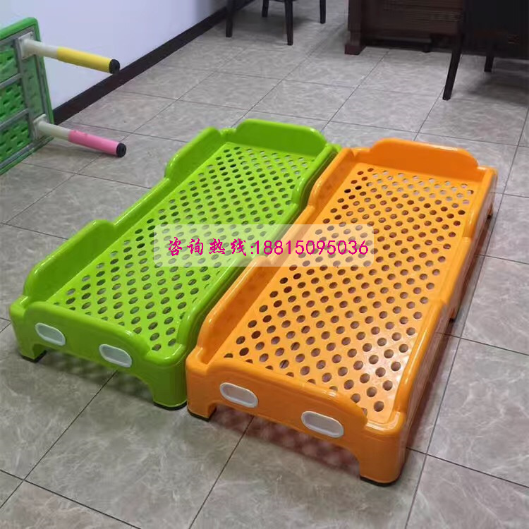 新款幼儿园儿童专用床宝宝午休叠叠床环保塑料加厚注塑床特价