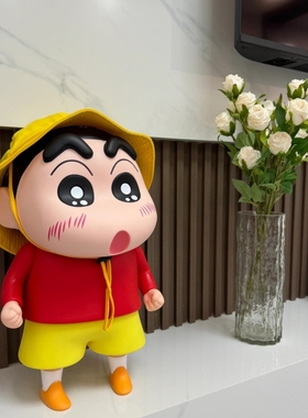 蜡笔小新手办摆件雨衣玩偶模型公仔客厅可爱周边生日礼物人物卡通
