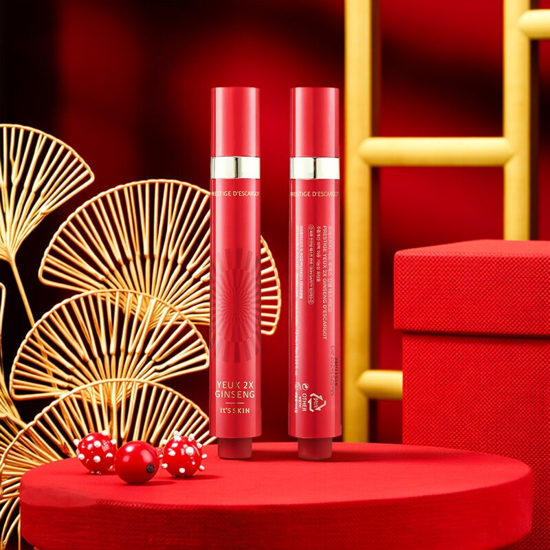 韩国伊思眼霜2X红参蜗牛滚珠眼霜15ml淡化细纹紧致眼袋/到26.10月