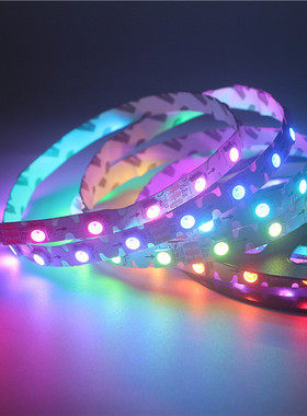 S型全彩灯带WS2812B窄版60灯SK6812内置IC可编程5V 12 幻彩发光字