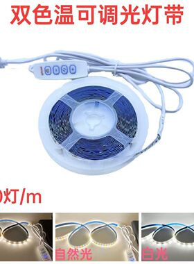 5vUSB灯带三色变光灯带灯光画阳光画自粘led软灯条双色装饰灯相框