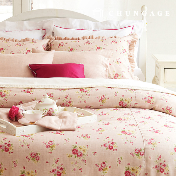 清新ins4件棉麻浪漫玫瑰