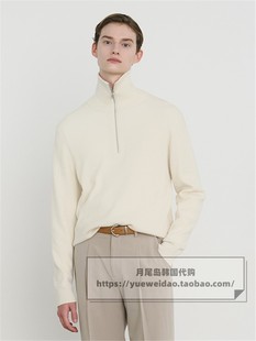 春秋宽松翻领半拉链针织衫 男士 MXKT2106 Bridge韩国代购 直邮Mind