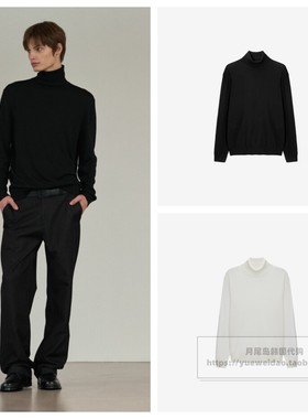直邮Mind Bridge韩国代购25冬男士含羊绒高领修身针织衫MZKT7123