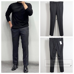 特价直邮BASSO 男装韩国代购春秋冬商务修身羊毛西裤长裤子W4F87