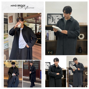 直邮MB25冬男士韩国代购超宽松羊毛羊绒大衣MZCA7105