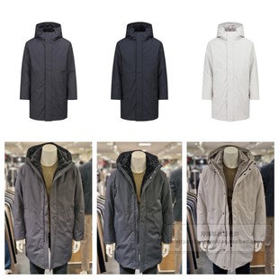 特价直邮EDITION 冬男款韩国代购连帽厚款长款羽绒服外套E4F209