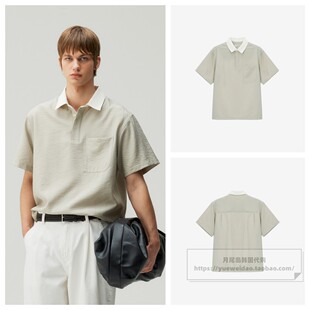 发货快直邮MindBridge韩国代购 高定短袖 宽松衬衫 MZWS3175 夏男士