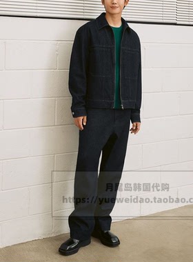 直邮Mind Bridge韩国代购男士春秋海报宽松牛仔夹克外套MXJP6150