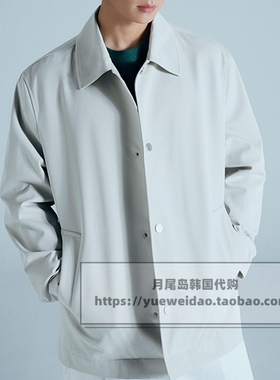 直邮Mind Bridge韩国代购男士春秋海报宽松短款风衣MXCA2104