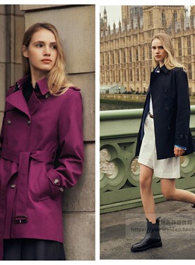 特价直邮Aquascutum春秋女装韩国代购商务时尚休闲短款风衣ZCA2QB