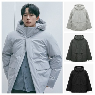 直邮Mind Bridge25男士韩国代购明星短款宽松连帽羽绒服MZDJ8102