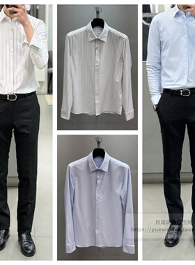 特价直邮liberclassy韩国代购四季男装免烫条纹正装长袖衬衫LS185