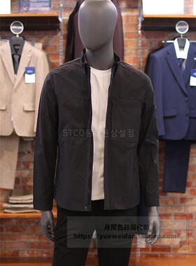 直邮STCO男士韩国代购22春宽松商务休闲轻量翻领拉链夹克外套TA03