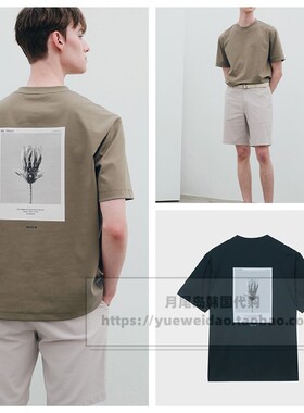 直邮Mind Bridge韩国代购男士夏款宽松圆领短袖T恤MXTS3103
