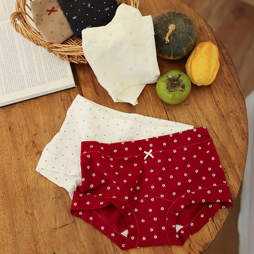 舒适包裹安全感加长裆全棉内裤女