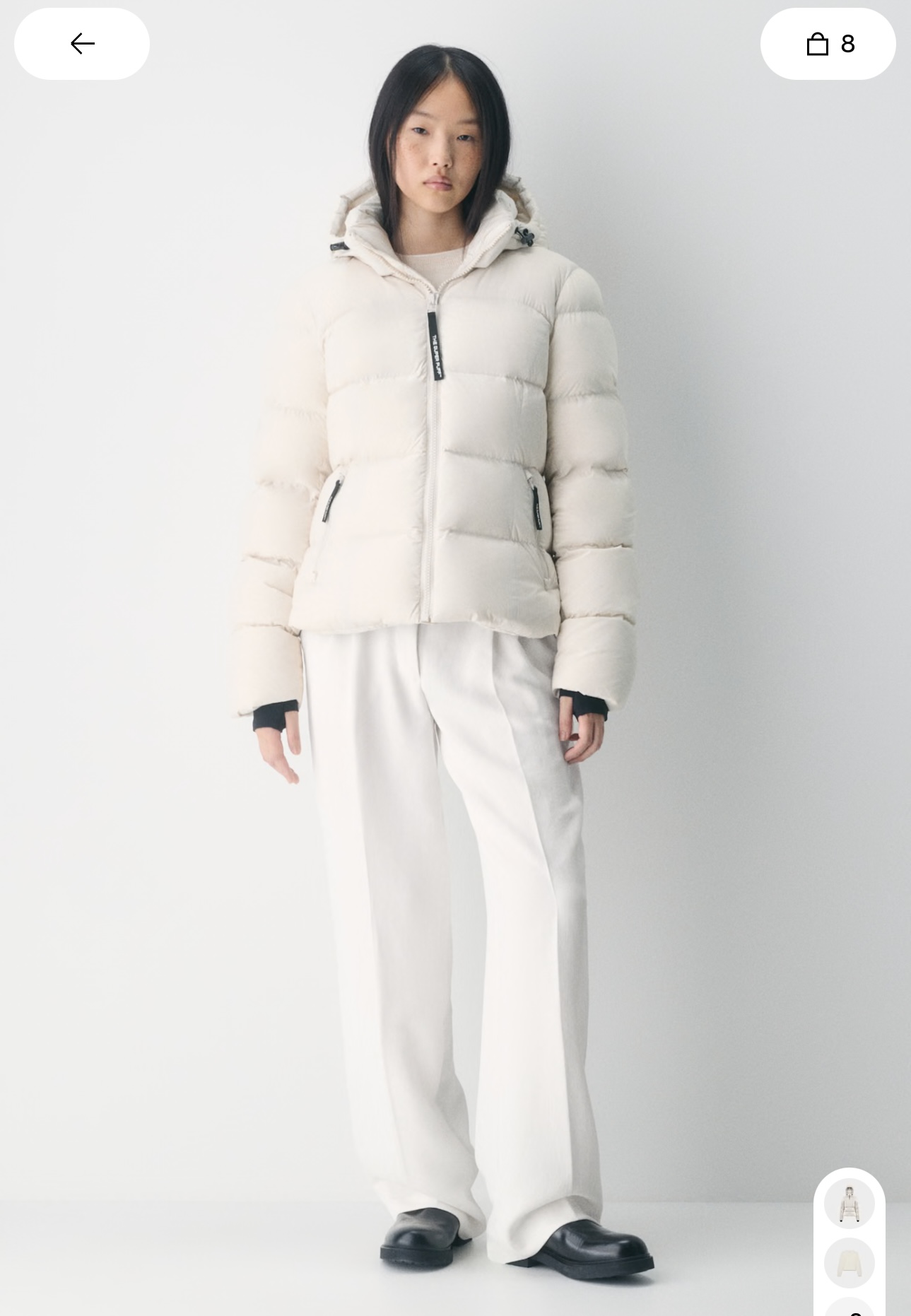 aritzia加拿大女短款连帽加厚鹅绒700蓬面包服五格修身款