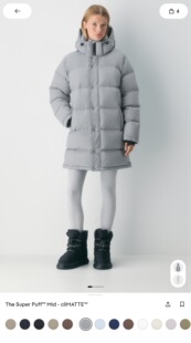 aritzia加拿大六格连帽加厚鹅绒800蓬面包服羽绒服雾面女款 常规版