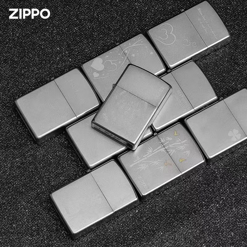 zippo打火机正版 原装锻纱205磨砂商标芝宝创意男士zppo正品煤油