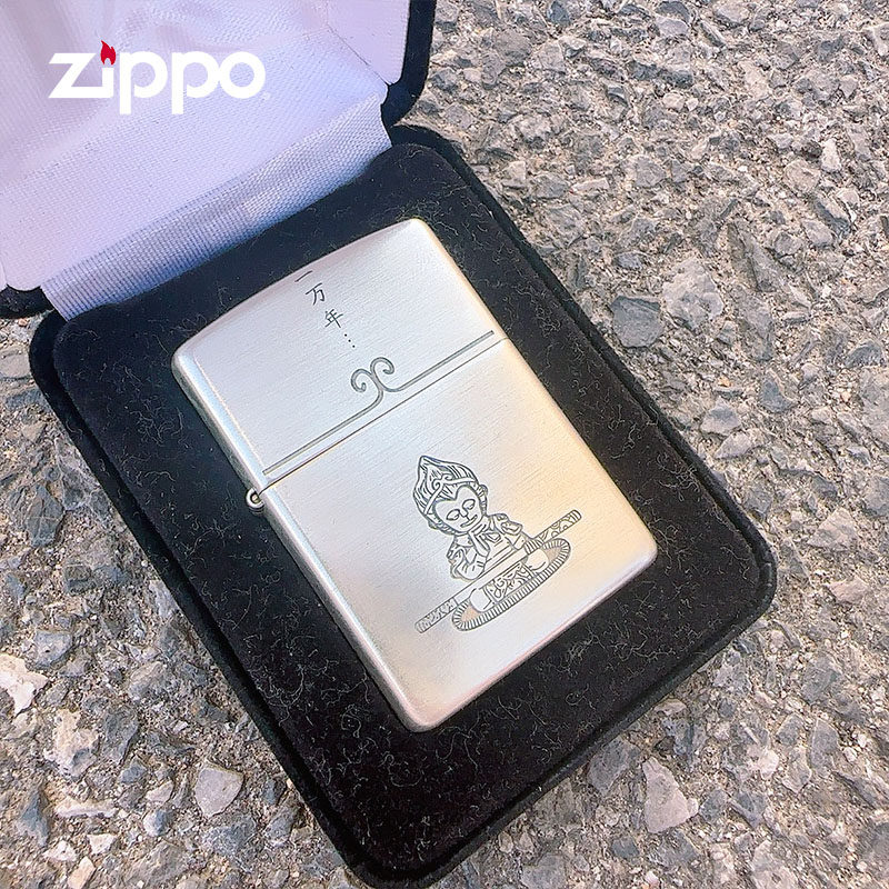 zippo打火机正版经典之宝煤油防风正品 s925银意中人送男朋友礼物