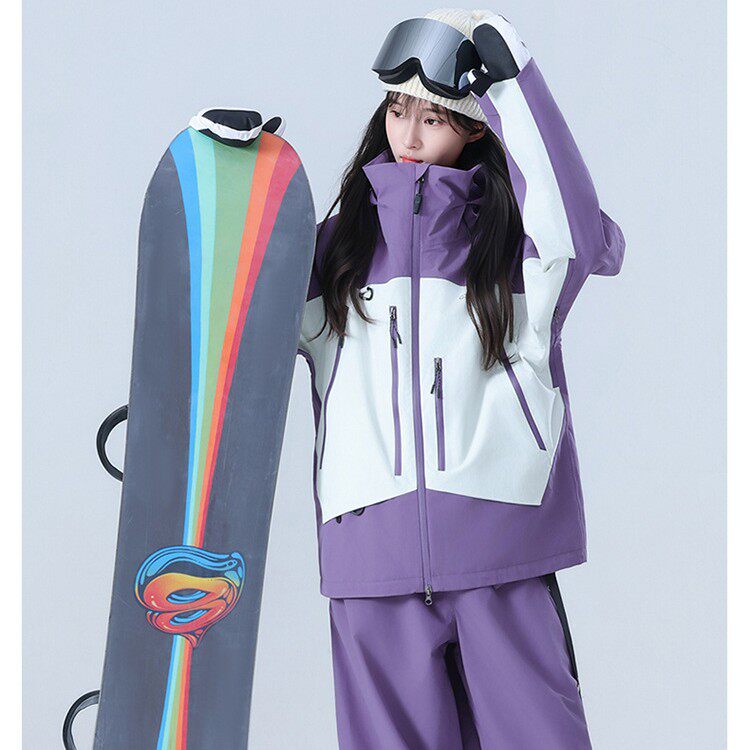 滑雪服套装女男款单板防水加厚全压胶专业雪服上衣裤子套装3L