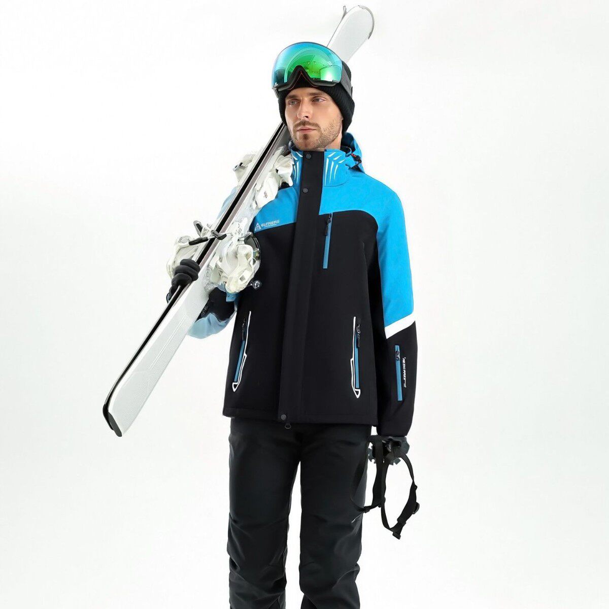 跨境男士滑雪服外套防水防污内里有石墨烯面料运动棉服