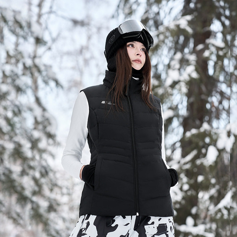 至高26新款羽绒马甲滑雪内搭女款单双板保暖防风滑雪背心滑雪外套