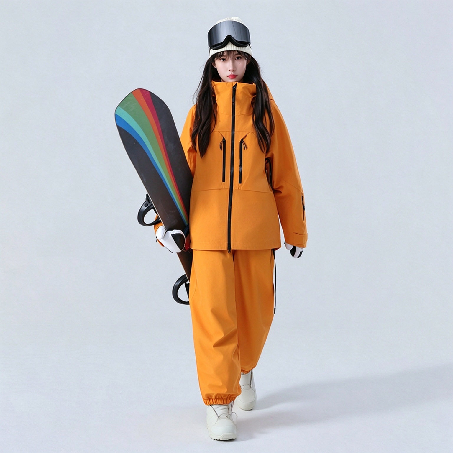 滑雪服套装女男款单板防水加厚全压胶专业雪服上衣裤子套装3L