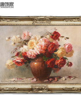 DTSJ 手绘静物油画 客厅花卉挂画 欧式餐厅装饰画 壁炉油画A15