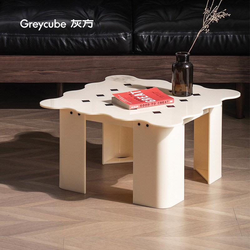 异形云朵茶几奶油风小户型