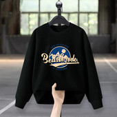 男大童男孩上衣服长t炸街套头儿童打底衫 男童卫衣春秋装 2025新款