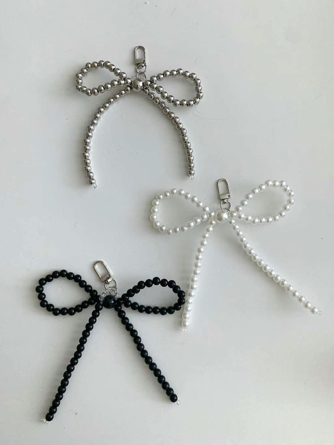 可爱珠子蝴蝶结款包挂件