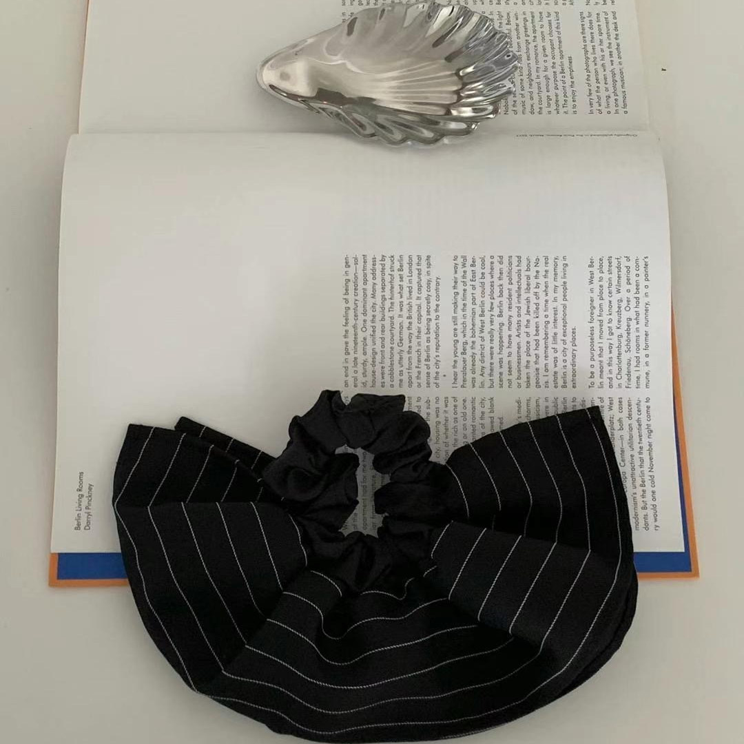 春款头绳earlobe东大门代购简约清新条纹大肠款发圈3