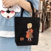 女包wing韩国东大门代购 时尚 刺绣苹果女孩图案23 手提包 7cm