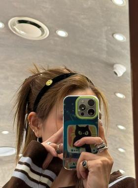 发箍 Trois de LEI东大门代购黑色 纯色头箍9