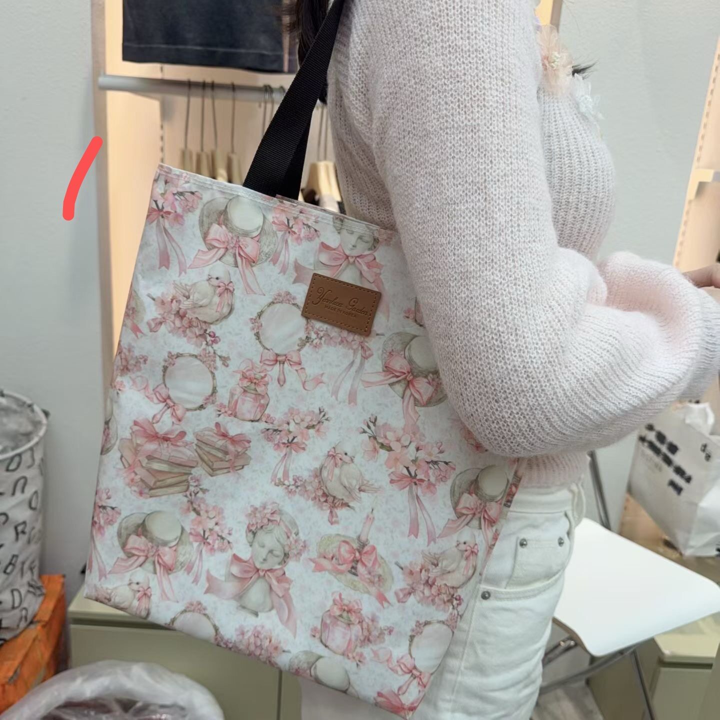 单肩包 手提款女包wing韩国东大门代购时尚彩色花朵款35*36*9cm